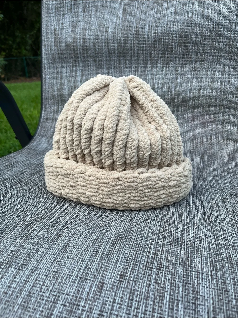 Kids Cozy Sherpa Beanie Hat - Cream
